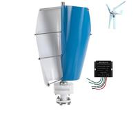 YIGECHENXIN Turbina Eolica Ad ASSE Verticale A Basso Rumore da 5000W, Generatore Eolico A Spirale CA A Magnete Permanente 12V-220V per Cortili Esterni con Controller 2 Foglie,12v