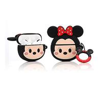 YIGEYI Custodia in Silicone Compatibile con Airpods Pro Funny Cute Cartoon 3D Case Cover[Serie di DSN Cartoni Animati Avatar] (Minnie Face)