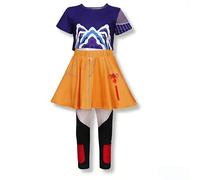 Yigoo Costume da cantante pop coreano per bambini, Costume Cosplay Pop Star per ragazze, Travestimento uniforme da palco idolo cantante pop anime cacciatore per Carnevale Halloween Party 150