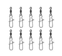 YIGZYCN 10 pz Pesca Snap Girelle Duos Blocco Cuscinetto Girelle Veloce Snap Clips Esche Da Pesca Connettore Accessori Da Pesca Duos Blocco Cuscinetto Rotolamento Girelle