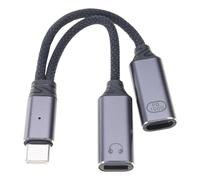YIGZYCN 100W 2 IN 1 USB C Splitter A Tipo C Femmina Suono Cuffia Adattatore di Ricarica Veloce Cavo di Trasferimento Dati