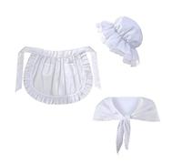 YIGZYCN 3 pezzi accessori per costume coloniale cameriera costume cosplay grembiule cameriera