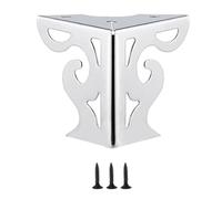 YIGZYCN 4 gambe eleganti in ferro nero con design moderno scavato per mobili motivo floreale per divano tavolo armadio