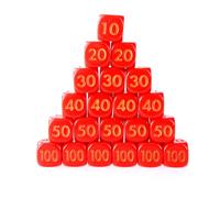 YIGZYCN 50Pcs Danni Indicatori Dadi Gioco di Ruolo Gioco Dadi Gioco Punteggio Danni Contatore 6 lati Dadi Per Gioco Da Tavolo Giocatore