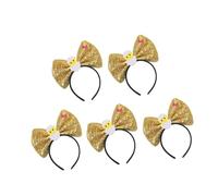 YIGZYCN 5Pcs Paillettes Scintillanti Fasce Bowknot Hairband Party Copricapo Per Le Donne Ragazza Natale Festa di Compleanno Fotografia Party Wear