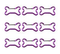 YIGZYCN 9 chiusure a molla a forma di osso in lega di alluminio a molla gancio a scatto clip portachiavi moschettone in metallo portachiavi fibbia hardware portachiavi clip per campeggio all'aperto