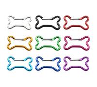 YIGZYCN 9 chiusure a molla a forma di osso in lega di alluminio a molla gancio a scatto clip portachiavi moschettone in metallo portachiavi fibbia hardware portachiavi clip per campeggio all'aperto