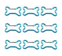 YIGZYCN 9 chiusure a molla a forma di osso in lega di alluminio a molla gancio a scatto clip portachiavi moschettone in metallo portachiavi fibbia hardware portachiavi clip per campeggio all'aperto