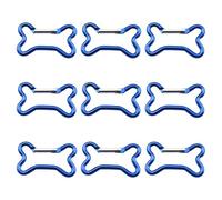 YIGZYCN 9 chiusure a molla a forma di osso in lega di alluminio a molla gancio a scatto clip portachiavi moschettone in metallo portachiavi fibbia hardware portachiavi clip per campeggio all'aperto