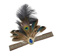 YIGZYCN Accessori per feste di carnevale fascia per capelli per feste di MardiGras fascia piumata fascia per capelli indiana anni '20 Flapper puntelli decorazione per capelli festa