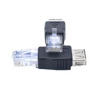 YIGZYCN Adattatore da USB a Ethernet da USB A femmina a RJ45 maschio adattatore di rete Ethernet per modem e router a banda larga 2 pezzi