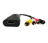 YIGZYCN Adattatore portatile HDTV ad AVI convertitore composito offre video e audio 1080p chiari senza cavi aggiuntivi Misurazione LED Processore Hdtv