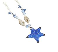 YIGZYCN Affascinante collana con perline a forma di stella marina, conchiglie, in diversi colori, elegante accessorio per le vacanze per la collezione di gioielli quotidiani, One Size, come descritto