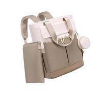 YIGZYCN Ampio zaino impermeabile per pannolini con scomparti multipli borsa a tracolla per pannolini da lavoro per spostamenti essenziali per la mamma, Marrone, Bellezza di massa