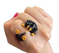 [YIGZYCN] Anello aperto carino cane elefante carino cartone animato animale regolabile semplice gioielli regalo donne ragazze regolabile comodo indossare gioielli