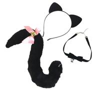 YIGZYCN Animali Gatti Accessori Gioco di Ruolo Coda Animale Fascia Bowknot Girocollo Collana per Ragazzo Ragazza Bambino Halloween Costume Animale