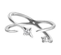 YIGZYCN Artistics Anelli a quattro punte Star Accent Open Band rame artigianale zirconia decorazione personalizzare stili anelli moda, One Size, come descritto, come descritto