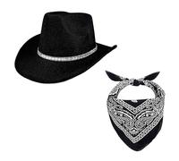 YIGZYCN Bandana da sposa e cappello Panama con cristalli per addio al nubilato, cocktail party, vacanze, puntelli