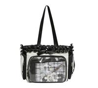 YIGZYCN Borsa a tracolla moderna trasparente per libri d'antiquariato Rudiments Ergonomica Trasporto Attività all'aperto Borsa a tracolla trasparente, Nero
