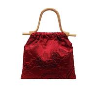 YIGZYCN Borsa da sposa rossa con ricamo, nuova borsa in tessuto cinese per organizzare oggetti essenziali borsa da sposa ricamata accessorio da sposa borsa rossa cinese, Sezione 1