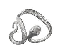YIGZYCN Braccialetto unisex a forma di serpente retrò aperto per uomini e donne braccialetto regolabile punk gioielli per feste