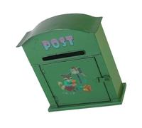 YIGZYCN Cassetta postale decorativa per esterni, con volpi verdi, struttura in ferro, montaggio a parete, per giardino, cortile, cassaforte a forma di volpe, decorazione da parete