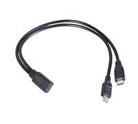 YIGZYCN Cavo splitter USB tipo C femmina a micro USB e tipo maschio per ricarica simultanea di dispositivi USB