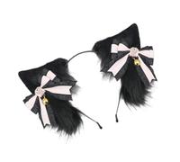 YIGZYCN Cerchietti per capelli con coda di lupo, per Halloween, Natale, feste in costume
