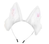 YIGZYCN Cerchietto con orecchie di coniglio pelose in peluche