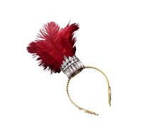 YIGZYCN Cerchietto con strass piumati per feste in costume per feste in costume carnevale raduno evento Dressingup Hairhoop per adulti di lusso copricapo