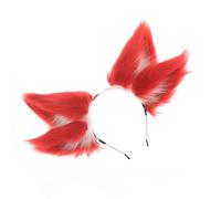 YIGZYCN Cerchietto per capelli con orecchie di volpe rosse a nove code accattivanti, per feste in costume, cosplay, per fan di anime alla moda