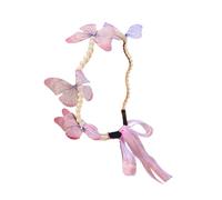 YIGZYCN Cerchietto per capelli da ragazza, con perle e farfalle, corone per la regina di compleanno, accessori per foto, elegante copricapo per costume