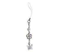 YIGZYCN Cinghie per telefono cellulare Portachiavi Cristallo Stella Bowknot Farfalla Catena Del Telefono Cordino Catena Anti Perso Portachiavi Decorazione Della Borsa Acrilico Star Phone Chain