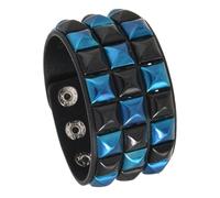 YIGZYCN Cinturino regolabile in pelle con borchie quadrate punk rock design comodo per uso casual regalo unisex lui lei, Misura unica, come descritto