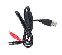 YIGZYCN Clip a USB maschio cavo di prova 100 centimetri Lunghezza Jumper Wire Power Adapter Cable Per 5V LED Fan Router Toy