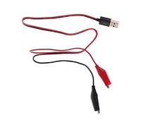 YIGZYCN Clip di prova Morsetto a USB Connettore maschio Adattatore di alimentazione Filo 55 cm Cavo e cavo nero Linea Cavo Banana Connettore Spina Vite Saldatura Altoparlante Secchio Adattatore Presa