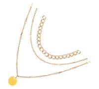 YIGZYCN Collana alla moda alla moda in lega con collana multistrato da sera in lega di texture adatta a tutte le età