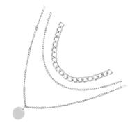 YIGZYCN Collana alla moda alla moda in lega con collana multistrato da sera in lega di texture adatta a tutte le età