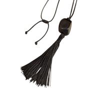 YIGZYCN Collana alla moda con ciondolo a perla, realizzata in resina e cordoncino con frange accattivanti, gioiello da indossare tutti i giorni, One Size, come descritto, come descritto