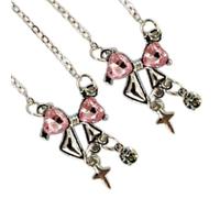 YIGZYCN Collana alla moda con fiocco rosato, gioiello per eventi sociali, catena da donna adatta per feste, appuntamenti e stili quotidiani