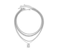 YIGZYCN Collana alla moda unisex hip hop moderna multistrato collana a catena con ciondolo geometrico per uso quotidiano raccolta collana alla moda