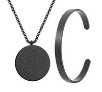 YIGZYCN Collana Ayatul Kursi in acciaio inossidabile e set di gioielli per collo e polso, ornamento per persone fedeli