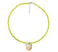 YIGZYCN Collana colorata con perline di riso con ciondolo a forma di frutta, catena per clavicola, lunghezza regolabile, accessorio per donne e ragazze adolescenti
