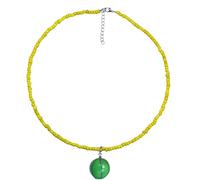 YIGZYCN Collana colorata con perline di riso con ciondolo a forma di frutta, catena per clavicola, lunghezza regolabile, accessorio per donne e ragazze adolescenti