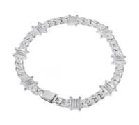 YIGZYCN Collana con catena in acrilico con spine, per uomo e donna, hip hop, punk, girocollo, ciondolo, catena clavicola, accessorio unisex