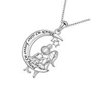 YIGZYCN Collana con ciondolo a forma di cuore e luna, con albero della vita, regalo simbolico per mamma, compleanno, Natale, catena regolabile, regalo per la festa della mamma, gioielli robusti in