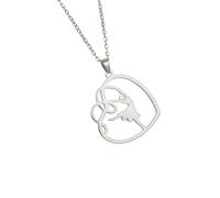 YIGZYCN Collana con ciondolo a forma di ginnasta alla moda, in acciaio inox, con ciondolo a forma di ginnastica, collana unica per gli appassionati di moda