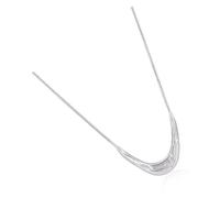 YIGZYCN Collana con ciondolo a forma di U in rame con catena a clavicola da 60 cm, regolabile, per donne