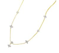YIGZYCN Collana con ciondolo esagerato a quattro foglie con struttura in metallo e gioielli alla moda adatti per le donne