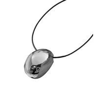 YIGZYCN Collana da donna moderna con ciondolo ovale geometrico, lunghezza regolabile, elegante catena per maglione da indossare tutti i giorni, collana dichiarazione per le donne